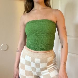 DONNI. Green Tube Top XS